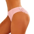 thumbnail image 1 of Kmdttou Women's Underwear Cotton Sexy Lace High Cut Panties Comfort Bikini Panty Stretch Underpants Breathable Ladies Briefs (Available in Plus Size) Pink-S, 1 of 5