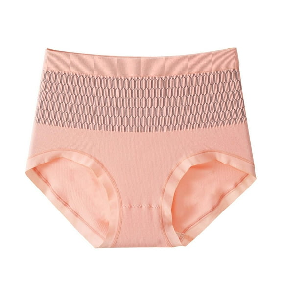 Kmdttou Women's Underwear Cotton Sexy Lace High Cut Panties Comfort Bikini Panty Stretch Underpants Breathable Ladies Briefs (Available in Plus Size) Pink-S
