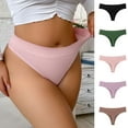 thumbnail image 1 of Kmdttou Women's Underwear Cotton Solid Lace Plus Size High Waist Leak Proof Crotch Shorts Underwear Panties (Regular & Plus Size), 1 of 3
