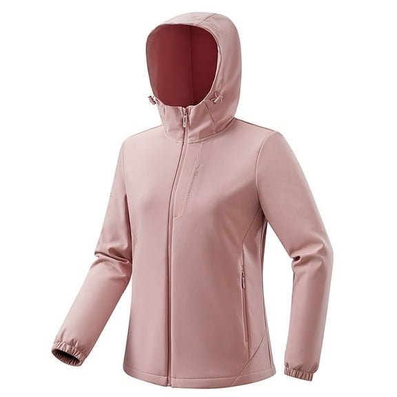 Kmdttou Women's Waterproof Rain Jacket Lightweight Windproof Full Zip Women's Packable Fall Raincoat Windbreaker with Hood Pink 3XL