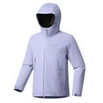 thumbnail image 1 of Kmdttou Women's Waterproof Ski Jacket Lightweight Windproof Full Zip Women's Packable Fall Raincoat Windbreaker with Hood Purple S, 1 of 6