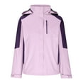 thumbnail image 1 of Kmdttou Women's Windproof Jacket Waterproof Lightweight Outdoor Raincoat Hooded for Hiking skiing Men Winter Hooded Softshell Windproof Soft Coat Long Sleeve Jacket Purple L, 1 of 4