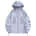 thumbnail image 1 of Kmdttou Women's Windproof Jacket Waterproof Lightweight Windproof Full Zip Women's Packable Fall Raincoat Windbreaker with Hood Purple S, 1 of 6