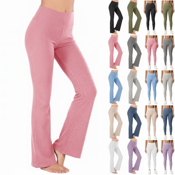 Kmdttou Women's Yoga Pants with Pockets for Women Workout Out Pocket Leggings Fitness Sports Running Yoga Athletic Pants