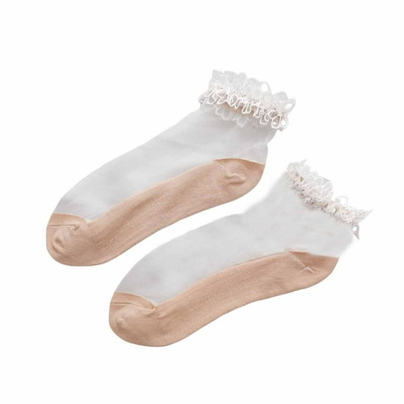 Kmdttou Womens Athletic Cushion Ankle Socks Women's Thin Short Socks With Lace Mesh Socks Socks Winter-Gifts for Women/Men-Warm Thick Soft