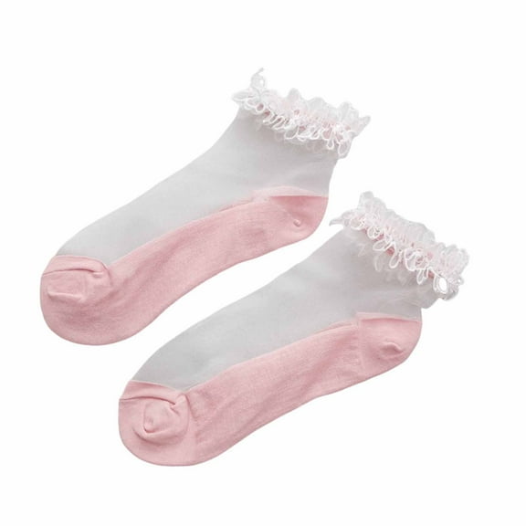 Kmdttou Womens Athletic Cushion Ankle Socks Women's Thin Short Socks With Lace Mesh Socks Socks Winter-Gifts for Women/Men-Warm Thick Soft