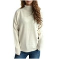 thumbnail image 1 of Kmdttou Womens Sweatshirt for Loose Knit Sweater Long Sleeve Top/Shirt on Clearance!, 1 of 7