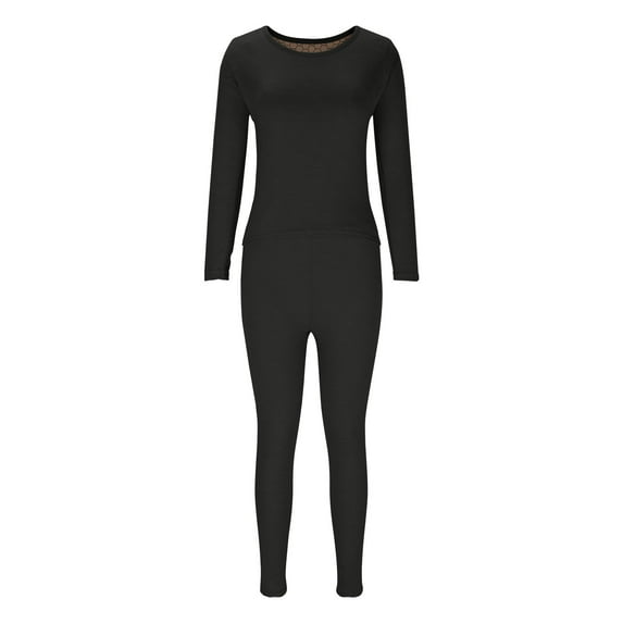 Kmdttou Womens Sweatshirt for Women's Fall And Winter New Solid Color Underwear Rong Patch Heating And Warmth Set Suit on Clearance!