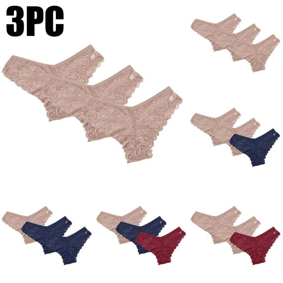 Kmdttou Womens Underwear Breathable Wicking Sexy Lace High Cut Panties Comfort Bikini Panty Stretch Underpants Breathable Ladies Briefs (Available in Plus Size) Pink-2XL