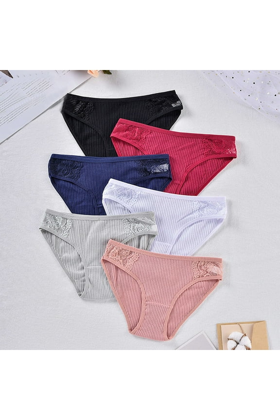 Womens Underwear Breathable Wicking Sexy Mid Waist Sexy Lace Breathable Comfortable Seamless Underwear (Available in Plus Size)