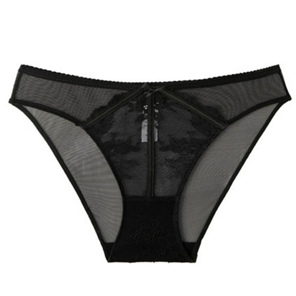 Kmdttou Womens Underwear Sexy Lace High Cut Panties Comfort Bikini Panty Stretch Underpants Breathable Ladies Briefs (Available in Plus Size) Black-XL