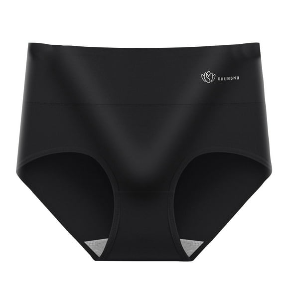 Kmdttou Womens Underwear Sexy Lace High Cut Panties Comfort Bikini Panty Stretch Underpants Breathable Ladies Briefs (Regular & Plus Size) Black-L