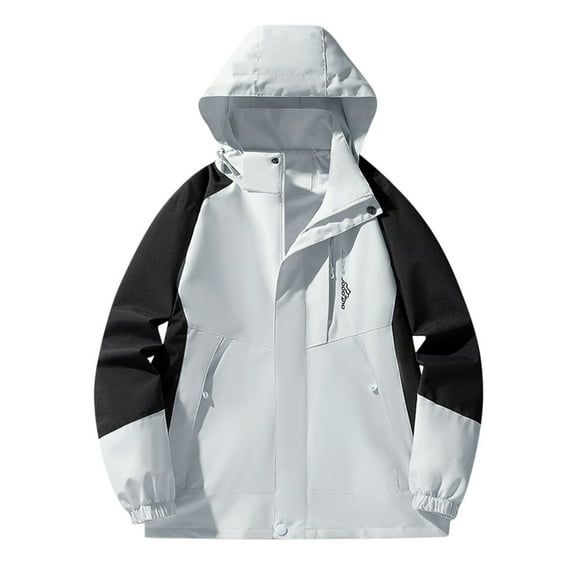 Kmdttou Womens Waterproof Rain jacket Lightweight Outdoors Raincoat Insulated Mountain jackets Outdoor-Layer Charge Coat And Sports Mountaineering Suit Coat Gray 6XL