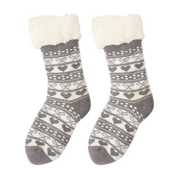 Kmdttou Womens Wool Socks Winter Warm Women's Christmas Prints Thick Warm Middle Tube Socks Christmas Socks Floor Socks Snow Socks