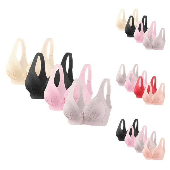 Kmdttou Yoga Running Bra Full Coverage Comfort Supportive Bra Printing Gathered Together Large Size Daily Bra Underwear No Rims