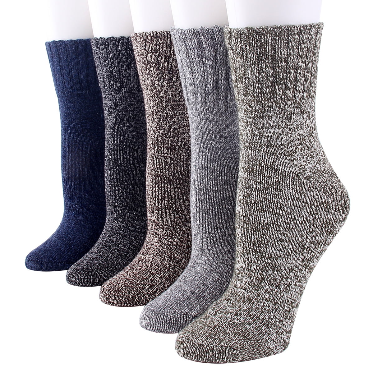 KmelWomen's 5 Pairs Thick Wool Blend Socks Boot Socks Size 8-11 ...