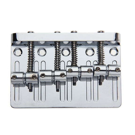 Kmise Z3721 4 String Hardtail Bridge for Precision Jazz Bass Chrome 201B-4 Badass