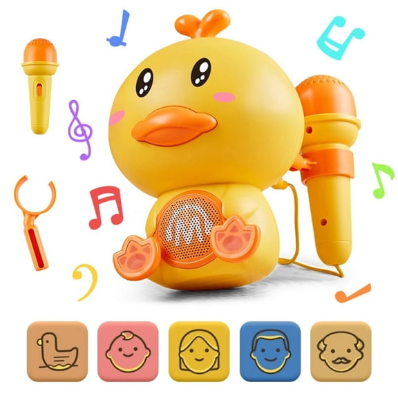 Mini Karaoke Machine for Kids, Portable Karaoke with Microphones & Lights Support 5 Change Voice, Birthday Gifts for Girls Ages 3+