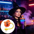 thumbnail image 1 of Kmonabie 10 Pack Halloween Pumpkin Silicone Straw Toppers, Food Grade Silicone Reusable Straw Cap Decorations, Leak Proof Straw Toppers for Party Favors Daily Drink Cups, 1 of 7
