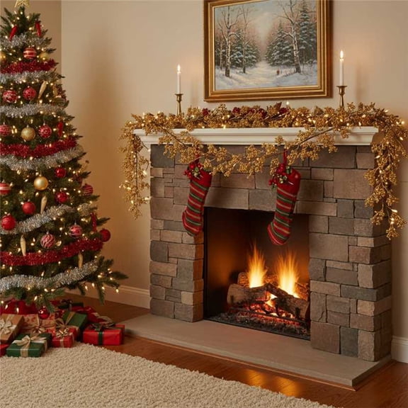 Kmonabie 5.9 Ft Artificial Gold Berry Wicker Christmas Decoration, Bendable Plastic Berry Cane with Festive Glitter Finish, Indoor Outdoor Decor for Mantel Wreath Tree Garland