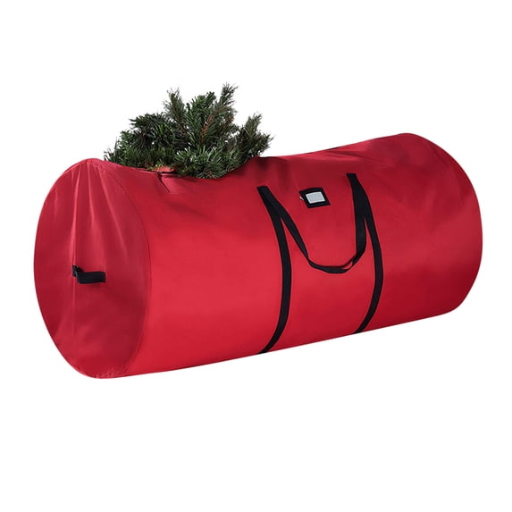 Kmonabie Heavy Duty Christmas Tree Storage Bag for 7-8 Ft Trees, Non Woven Fabric Holiday Tree Storage with Sturdy Handles, Tree Storage Bag for Disassembled Trees Festive Protection for Home