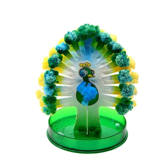 Kmonabie Paper Tree Flowering Toy, Colorful Crystal Growing Craft with 15ML Liquid, Holiday Science Activity for Kids Christmas Magic Tree, Green