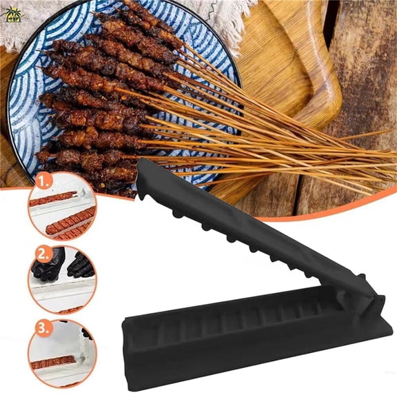 Kmonabie Plastic Barbecue Skewer, Outdoor Grilling Tool for Meat Seafood Vegetables, Kitchen Gadgets with Easy Clean Design