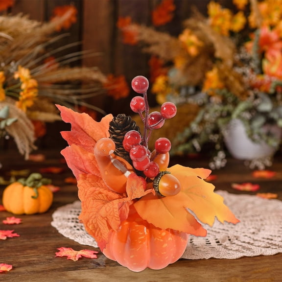 Kmonabie Realistic Artificial Foam Pumpkins, Simulation Fake Pumpkins for Flower Arrangement, Halloween Fall Decorations Mini Photo Props for Home Party Display Reusable