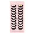 thumbnail image 1 of Kmxyo 10 Pairs False Eyelashes Wispy Thick Natural Curl Handmade Fluffy 7D Imitation Mink Hair Eyelashes Extension for Eye Makeup, 1 of 8