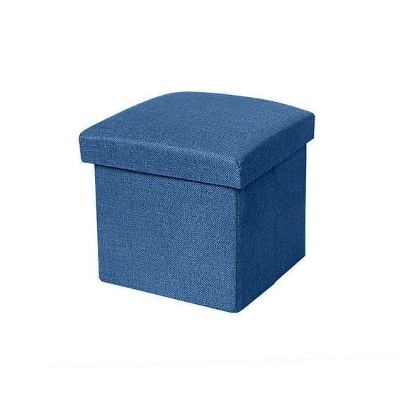 Kmxyo Storage Box Strong Load Bearing Capacity Foldable Fabric Versatile Storage Ottomans Cube Seat for Home