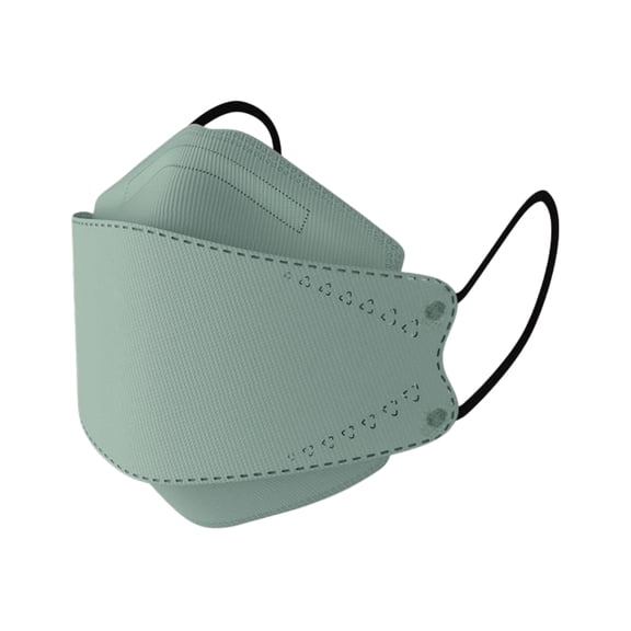 Kn95 Face Masks for Adults 10 Pcs Disposable Masks 5-Layer Filtration >95%, Comfortable 3D Design with Adjustable Nose Clip Army Green