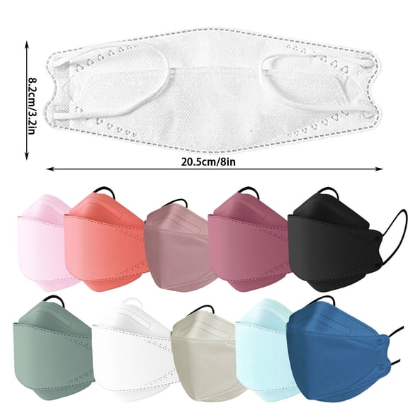 Kn95 Masks for Adults 10 Pack White Disposable Face Masks Personal Protection for Pollen Construction Daily Use