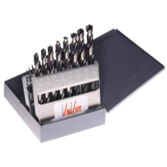 KnKut 21-Piece Fractional Jobber Length Drill Bit Set - High Speed Steel - Set of 21 - Precision Performance