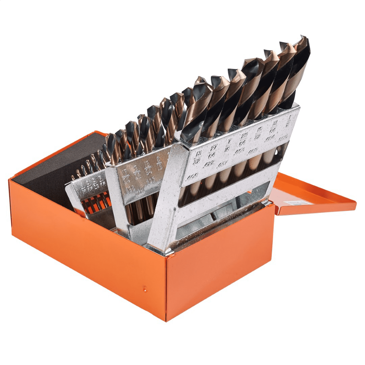 KnKut 29 Piece Short Stubby Length Drill Bit Set 1/16"-1/2" by 64ths