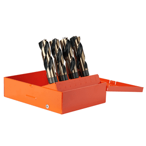 KnKut 8 Piece Fractional Silver and Deming 1/2" Reduced Shank Drill Bit Set