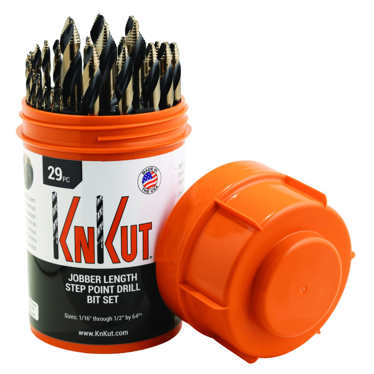 KnKut KnKut 29 Piece Drill Buddy Mechanics Length Step Point Drill Bit ...
