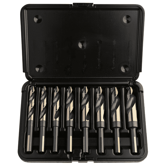 KnKut KnKut 8 Piece Step Point 1/2" Reduced Shank Drill Bit Set 9/16"-1" by 16ths
