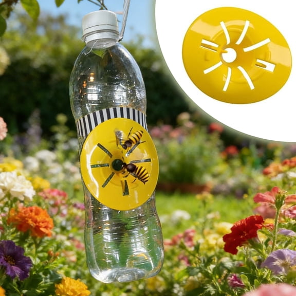 Kna 1 Packs Wasp Trap Solar Powered, 2026 Upgrade Yellow Jacket Trap, Bee Traps Outdoor Hanging, Carpenter Bee Traps for Outside, Flying Insect Trap Reusable Hornet Catcher