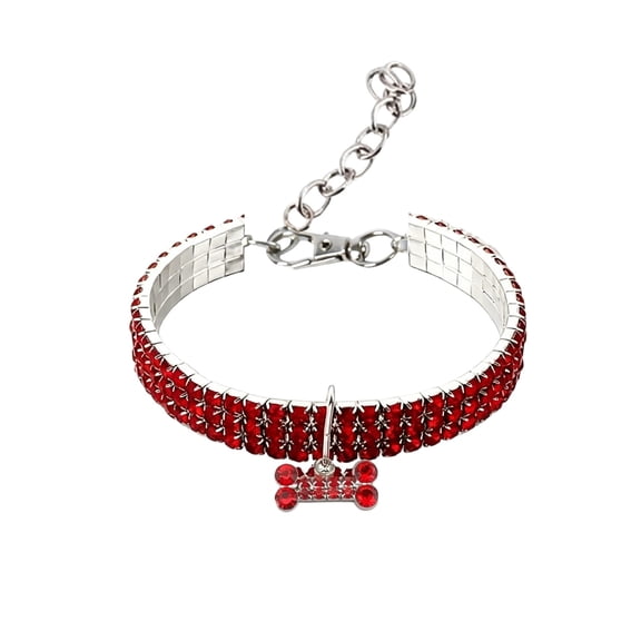 Kna Collar Necklace Rhinestone Decorative Cat Collar Adjustable Buckle Breakaway Design Small