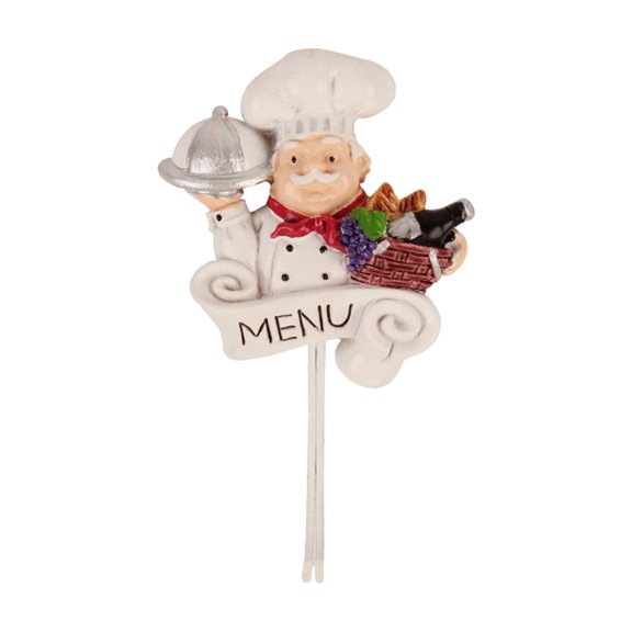 Kna Cute Kitchen Tooth Hooks Cartoon Chef Shaped Wall Hooks Perfect For Hanging Clothes Coats Hats & Restaurant Pasta