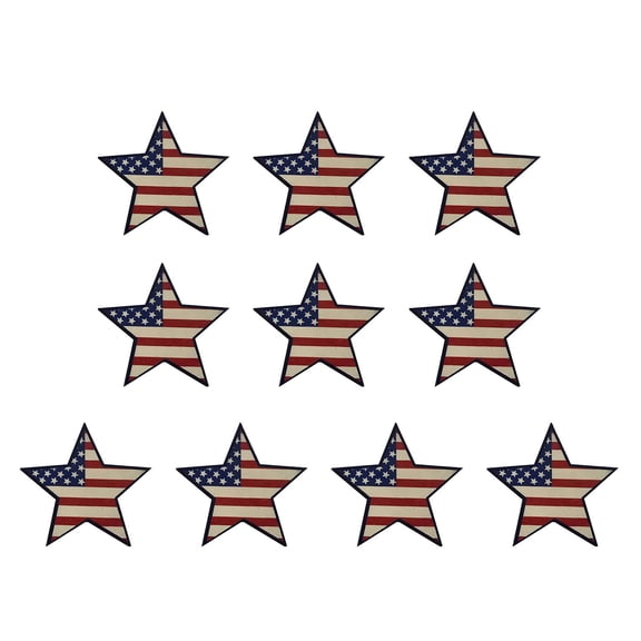 Kna Patriotic Wooden Star Holiday Wall Independence Day Door Sign With Bright And Elegant Wooden Star Decoration Design Suitable For Various Scenes