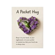 Kna Pocket Hug Heart Keepsake Memorial Sympathy Encouragement Remembrance For Loved Ones Comfort Card Sentimental 1pc