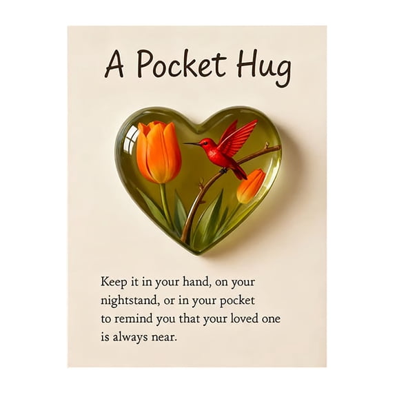 Kna Pocket Hug Heart Shaped Memorial With Comfort Card Condolence Keepsake For Remembrance Encouragement For And Loved Ones