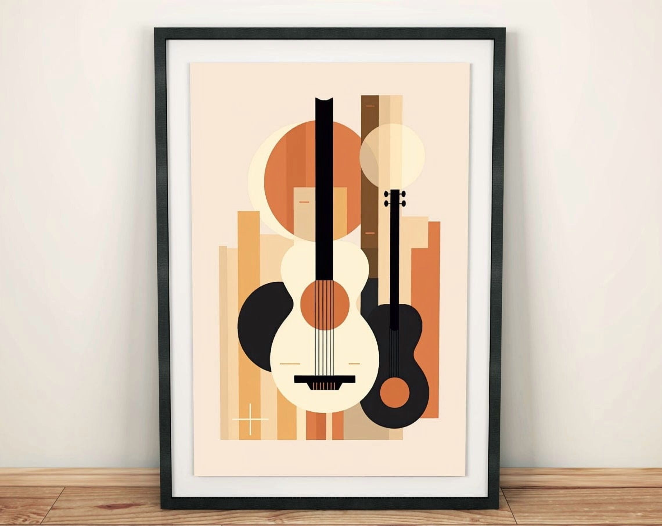 Curated visual reference: Picture Idea: Kna Prints 1 Pc Poster Abstract Guitar Picture In Boho
