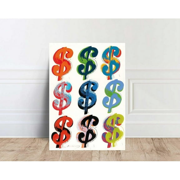 Kna Prints - 1 Pc Poster Andy Warhol Dollar Wall Art Print Home Decor Painting, UNFRAMED-8x12