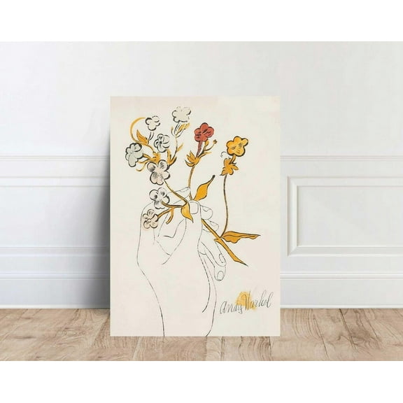 Kna Prints - 1 Pc Poster Andy Warhol Flower Wall Art Print Home Decor Painting, UNFRAMED-8x12