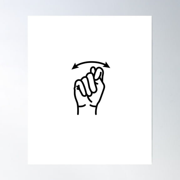 Kna Prints - 1 Pc Poster Asl Sign For Potty, Bathroom, Gotta Go, UNFRAMED-8x12