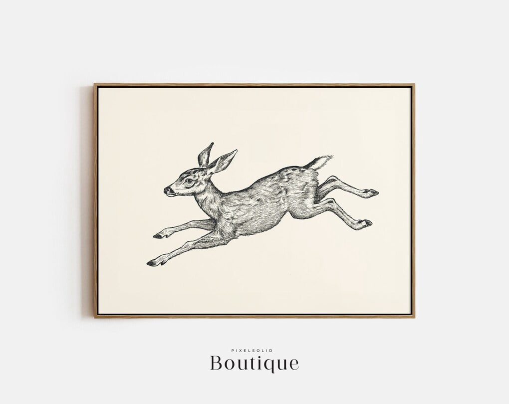 Peck & Gartner Maija Spring Fawn Deer Art Poster - 24x20 Inch Nature Print On Premium Paper