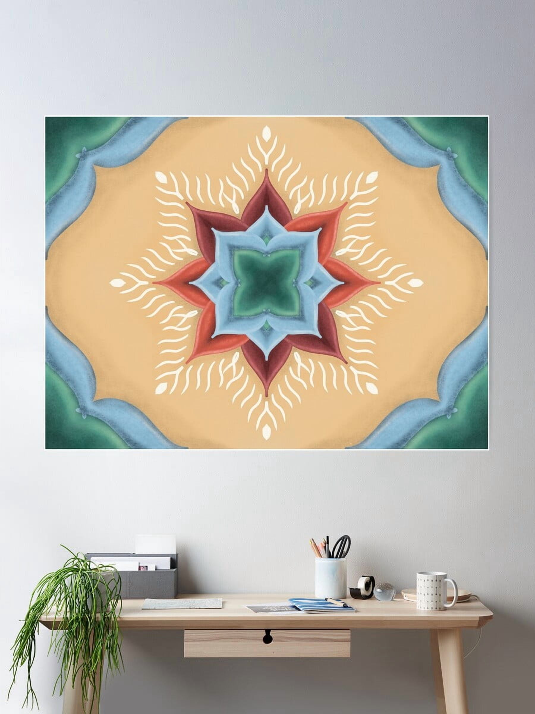 Kna Prints - 1 Pc Poster Backgrod Wall And Floor Tiles Design With ...