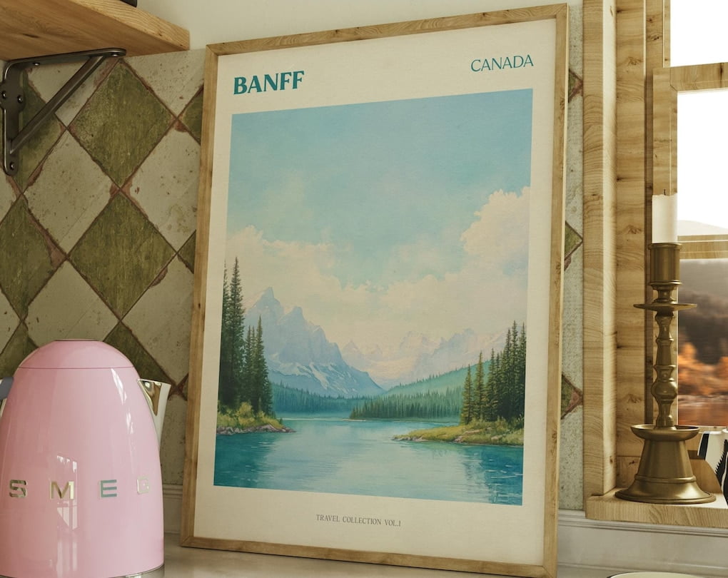 Kna Prints - 1 Pc Poster Banff National Park Digital Print Canada ...